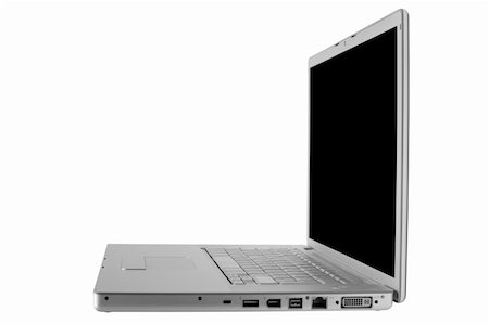 simsearch:400-04786483,k - Modern and stylish laptop on a white background Photographie de stock - Aubaine LD & Abonnement, Code: 400-05070488
