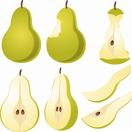 simsearch:400-04994957,k - Isometric 3d illustrtion of pears, bitten, core, halved, and quartered Foto de stock - Super Valor sin royalties y Suscripción, Código: 400-05071498