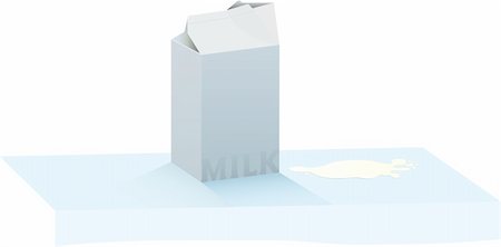 spill milk - An opened carton sat on a table with splash of spilt milk Stock Photo - Budget Royalty-Free & Subscription, Code: 400-05071772