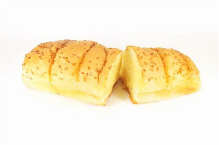 Garlic Bread Isolated on a White Background Stock Photo - Budget Royalty-Free & Subscription, Code: 400-05071832