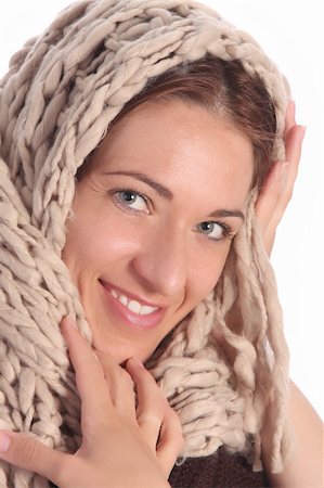 simsearch:400-04622088,k - beautiful young a woman with shawl on head Stock Photo - Budget Royalty-Free & Subscription, Code: 400-05071916