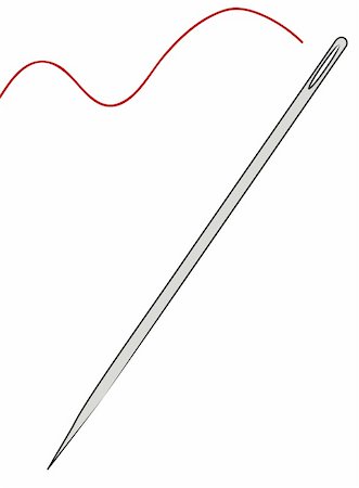 sewing needle ready to be threaded Stock Photo - Budget Royalty-Free & Subscription, Code: 400-05072195