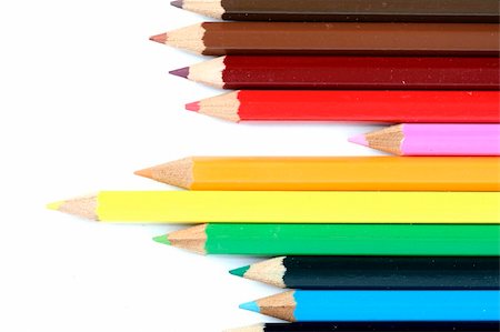 simsearch:400-07614613,k - Close-up picture of color pencils. Stockbilder - Microstock & Abonnement, Bildnummer: 400-05072205