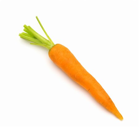 one fresh carrot on white background Stock Photo - Budget Royalty-Free & Subscription, Code: 400-05072288