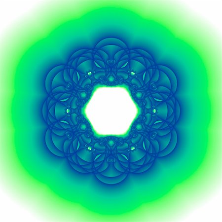 patballard (artist) - An abstract illustration done blue and green on a white background in the shape of a mandala. Stock Photo - Budget Royalty-Free & Subscription, Code: 400-05073184