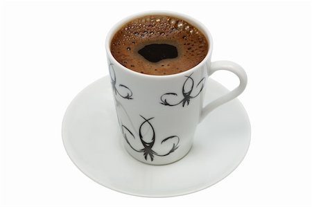 simsearch:400-03971684,k - Beautiful cup from coffee on a white background Fotografie stock - Microstock e Abbonamento, Codice: 400-05073211