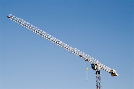 simsearch:400-05074551,k - Silhouette of the building crane Foto de stock - Royalty-Free Super Valor e Assinatura, Número: 400-05073479