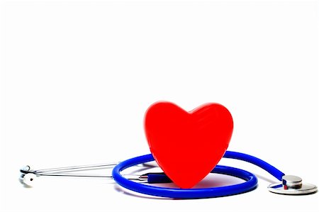 A red heart shape and a medical stethoscope. Foto de stock - Super Valor sin royalties y Suscripción, Código: 400-05073768