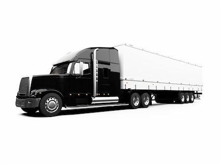 simsearch:400-08282872,k - isolated semi truck against white Stock Photo - Budget Royalty-Free & Subscription, Code: 400-05073988