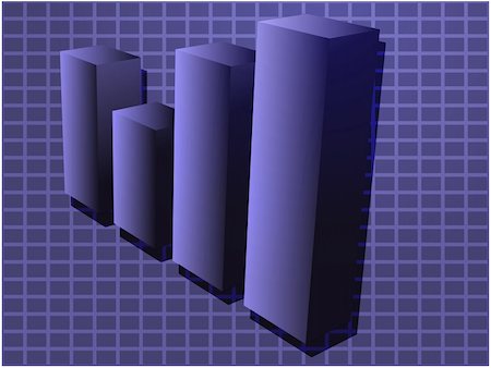 simsearch:400-04644126,k - Three-d barchart financial diagram illustration over square grid Stock Photo - Budget Royalty-Free & Subscription, Code: 400-05084060