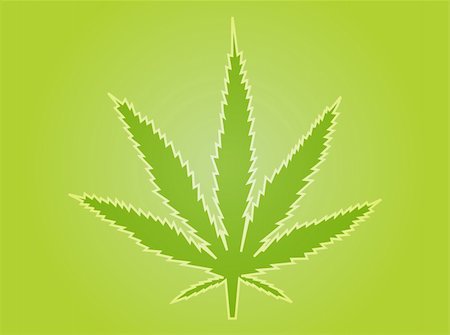 Marijuana cannabis leaf illustration, abstract symbol design Stock Photo - Budget Royalty-Free & Subscription, Code: 400-05084095