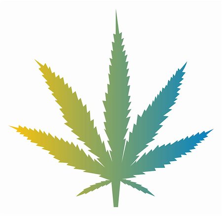 Marijuana cannabis leaf illustration, abstract symbol design Stock Photo - Budget Royalty-Free & Subscription, Code: 400-05084096