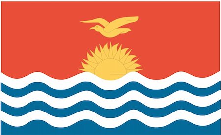 Flag of Kiribati , national country symbol illustration Stock Photo - Budget Royalty-Free & Subscription, Code: 400-05084181