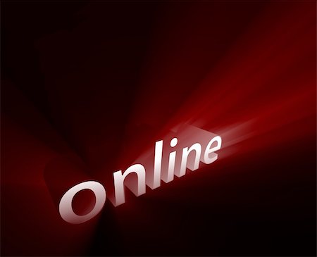 simsearch:614-02004637,k - Online internet word graphic, with glowing light effects Photographie de stock - Aubaine LD & Abonnement, Code: 400-05084353