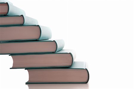 simsearch:400-05254227,k - stack of books on white background Photographie de stock - Aubaine LD & Abonnement, Code: 400-05084775