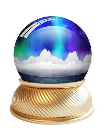 simsearch:400-05674130,k - Magic arctic christmas snow globe on white background with clipping path Foto de stock - Royalty-Free Super Valor e Assinatura, Número: 400-05084949