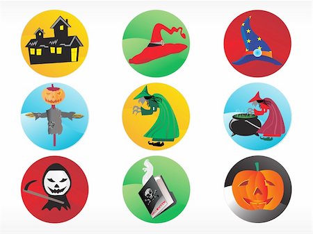 abstract halloween sticker series set10 Stock Photo - Budget Royalty-Free & Subscription, Code: 400-05085958