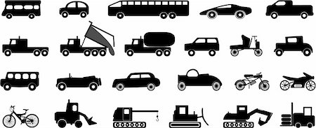 transportation vector icons Stock Photo - Budget Royalty-Free & Subscription, Code: 400-05086357