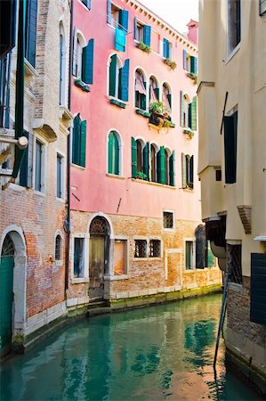 Reflections on small canal in Venice, Italy Stock Photo - Budget Royalty-Free & Subscription, Code: 400-05086424