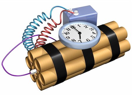 simsearch:400-05388310,k - Isolated illustration of a time bomb primed and ready for action Fotografie stock - Microstock e Abbonamento, Codice: 400-05086904