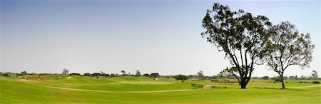 Panoramic shot of a golf fairway near Ventura Stock Photo - Budget Royalty-Free & Subscription, Code: 400-05086913