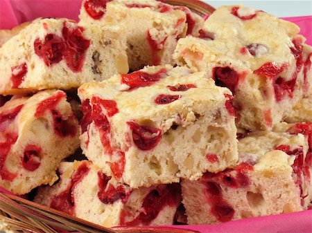 pastry bar - Basket of cranberry walnut bars. Stock Photo - Budget Royalty-Free & Subscription, Code: 400-05087493