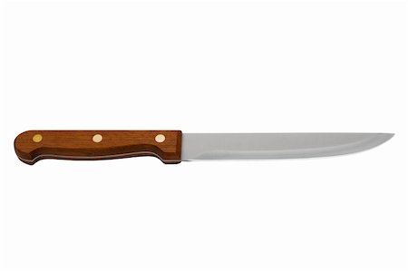 separate paths - New kitchen knife on a white background Stock Photo - Budget Royalty-Free & Subscription, Code: 400-05087712