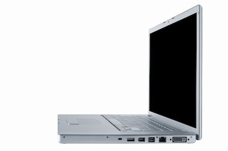 simsearch:400-04526083,k - Modern and stylish laptop on a white background Photographie de stock - Aubaine LD & Abonnement, Code: 400-05088511