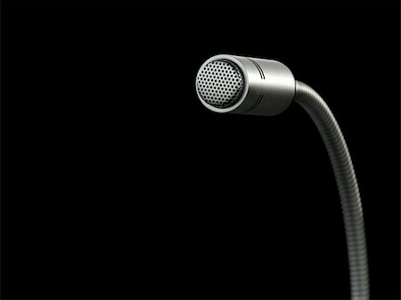 metal desk microphone ,shallow DOF,against black background Stock Photo - Budget Royalty-Free & Subscription, Code: 400-05088523