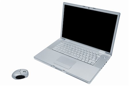 simsearch:400-04526083,k - Modern and fashionable laptop with the wireless mouse Photographie de stock - Aubaine LD & Abonnement, Code: 400-05088638