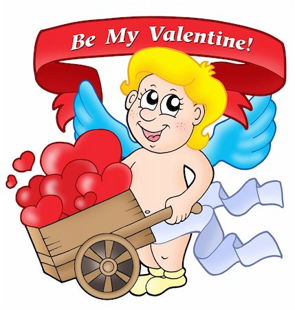 simsearch:400-04267372,k - Valentine banner 03 on white background - color illustration. Photographie de stock - Aubaine LD & Abonnement, Code: 400-05088980