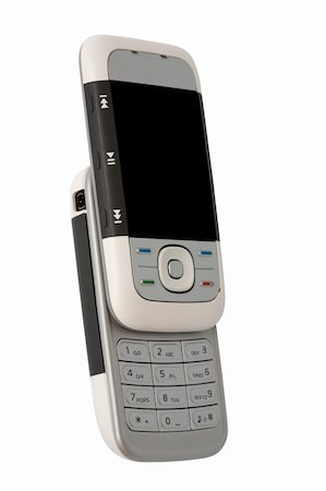 simsearch:400-04511025,k - Modern mobile phone on a white background Stock Photo - Budget Royalty-Free & Subscription, Code: 400-05089365