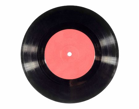 record isolated - Old vinyl record (single) isolated on white Stock Photo - Budget Royalty-Free & Subscription, Code: 400-05089478