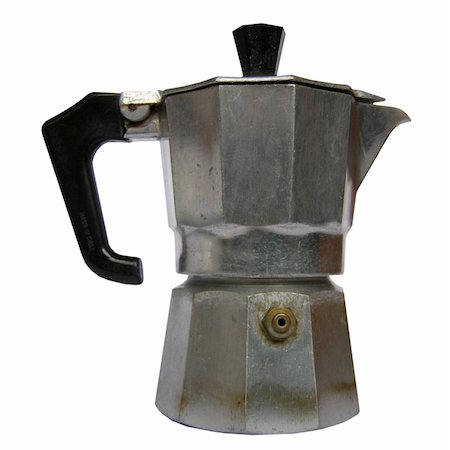 Coffee percolator isolated over a white background Foto de stock - Super Valor sin royalties y Suscripción, Código: 400-05089569