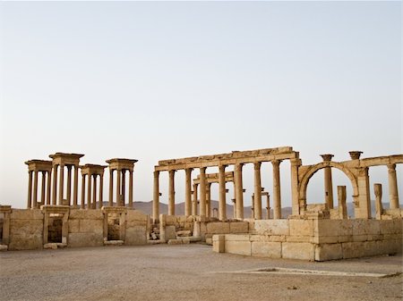 Ancient Roman time town in Palmyra (Tadmor), Syria. Greco-Roman & Persian Period. Stock Photo - Budget Royalty-Free & Subscription, Code: 400-05080171