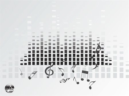 simsearch:400-04618846,k - music graph on gray background, vector illustration Stock Photo - Budget Royalty-Free & Subscription, Code: 400-05080436