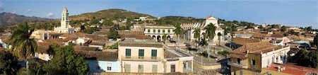 Old town Trinidad, Cuba,  Panoramic view from tower of Museo de Arte Colonial (2) Fotografie stock - Microstock e Abbonamento, Codice: 400-05080603