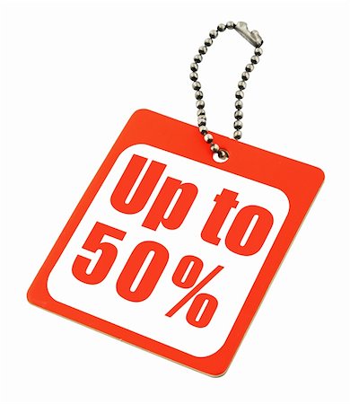 reduced sign in a shop - close-up of a price tag against white, no copyright infringement Stock Photo - Budget Royalty-Free & Subscription, Code: 400-05080693