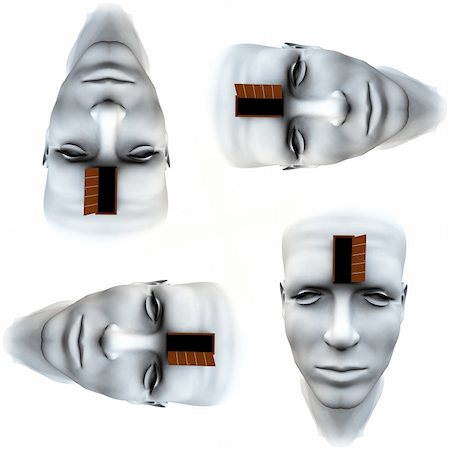 A seamless tile pattern of abstract and conceptual image of a mans face, it represents imagination and open mindness. Foto de stock - Royalty-Free Super Valor e Assinatura, Número: 400-05081493