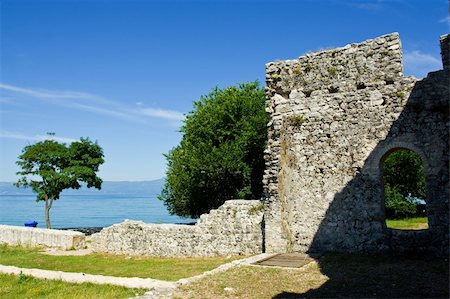 stone walls in meadows - Early christianity ruins by Adriatic sea, Croatia Stock Photo - Budget Royalty-Free & Subscription, Code: 400-05083111