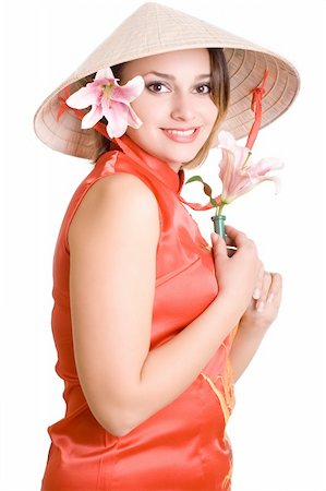 beautiful girl dressed in ethnic clothes Stock Photo - Budget Royalty-Free & Subscription, Code: 400-05083246