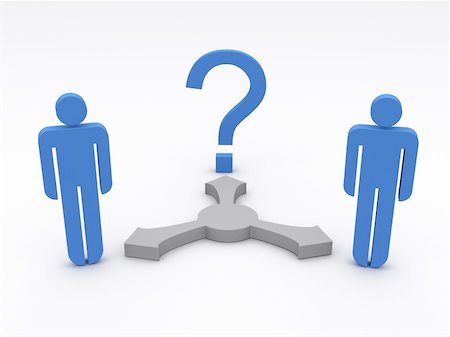 stick figure with a question mark - There's one open spot for the job. Are you gonna get it? Stock Photo - Budget Royalty-Free & Subscription, Code: 400-05083386