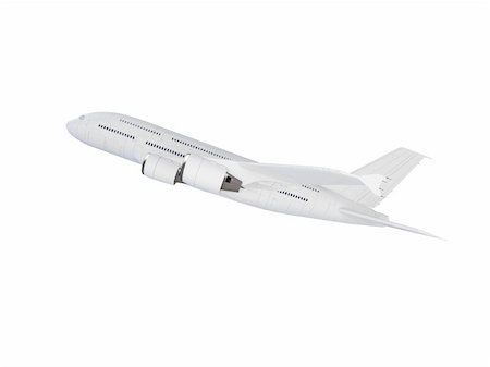 simsearch:400-04167199,k - isolated big airplane on a white background Stock Photo - Budget Royalty-Free & Subscription, Code: 400-05083478