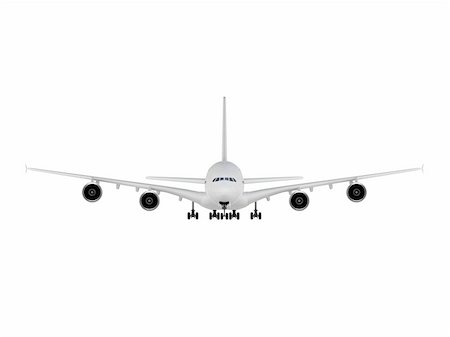 simsearch:400-04167199,k - isolated big airplane on a white background Stock Photo - Budget Royalty-Free & Subscription, Code: 400-05083488