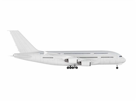 simsearch:400-04167199,k - isolated big airplane on a white background Stock Photo - Budget Royalty-Free & Subscription, Code: 400-05083489