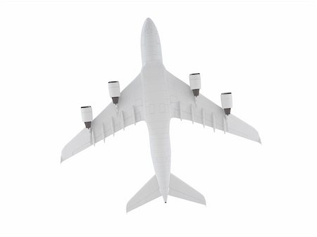 simsearch:400-04167199,k - isolated big airplane on a white background Stock Photo - Budget Royalty-Free & Subscription, Code: 400-05083480