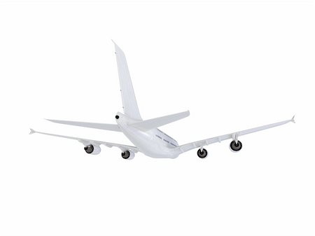 simsearch:400-04167199,k - isolated big airplane on a white background Stock Photo - Budget Royalty-Free & Subscription, Code: 400-05083483