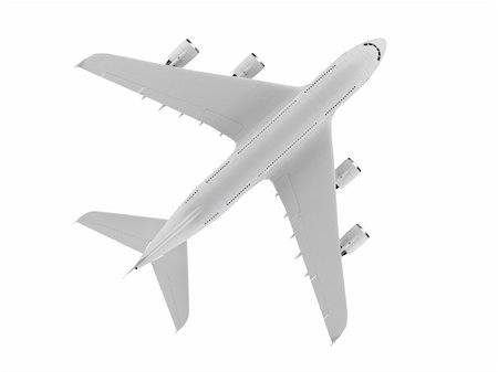 engine jet - isolated big airplane on a white background Stock Photo - Budget Royalty-Free & Subscription, Code: 400-05083490
