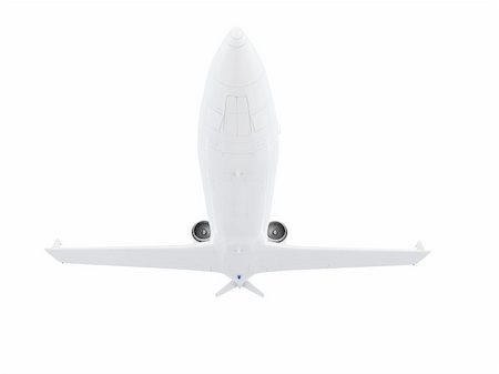 isolated jet airplane on a white background Stock Photo - Budget Royalty-Free & Subscription, Code: 400-05083512