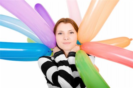 simsearch:400-04780842,k - pretty girl playing with baloons Stock Photo - Budget Royalty-Free & Subscription, Code: 400-05083645
